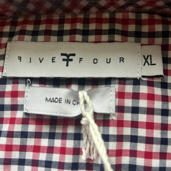 Five Four Button Down shirt Weston, Red Size XL NWT - Picture 2 of 5